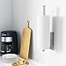 Paper Towel Holder - Self-Adhesive or Drilling, Brushed Nickel, Wall Mounted, SUS304 Stainless Steel Kitchen Roll Dispenser Under Cabinet