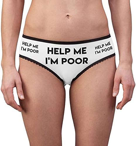 Help Me I'M Poor Panties, Help Me I'M Poor Underwear, Briefs, Cotton Briefs, Funny Underwear, Panties For Women