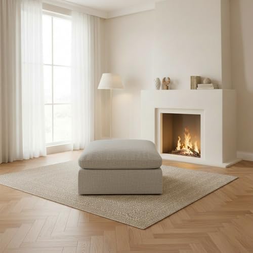 Image of Oversize Cloud Modular Sectional Sofa,Chaise Down Filled Comfort Sofa Detachable Couch Cushion Covers for Living Room Apartment,Light Beige
