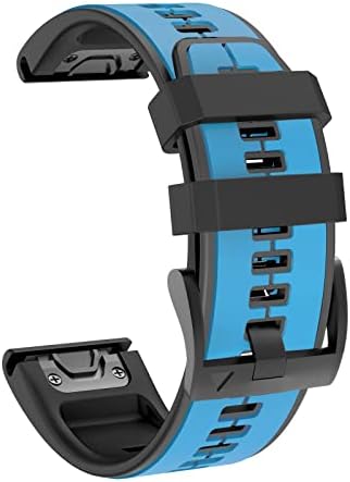 ISABAKE Pasek do zegarka Garmin Fenix 7 / Fenix 6 / Fenix 5 / EPIX 2, silikonowy pasek do zegarka Quick Fit 22 mm do Approach S60/S62, D2 Delta, Forerunner 935/945