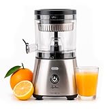 JATA JEEX1616 Presse agrumes électrique automatique 300 W Corps et filtre en acier inoxydable Système anti goutte Convient à tous les types de fruits Pièces amovibles Base antidérapante