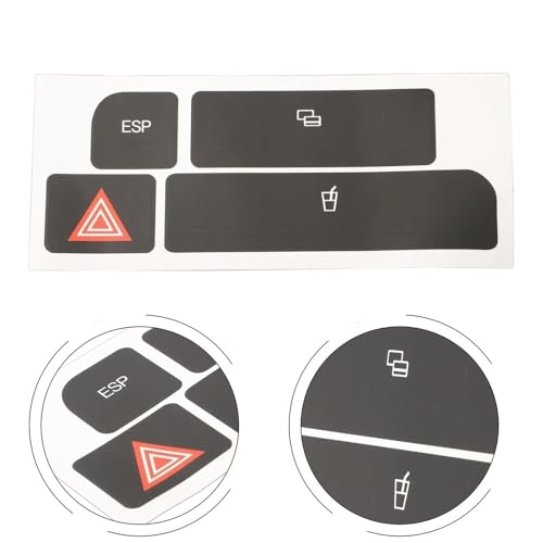 Autocollant réparation bouton Audi A4 finition vinyle noir mat - 5