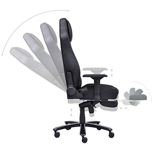 CADEIRA GAMER MAD RACER V16 PRETA EM COURO LEGÍTIMO EDIÇÃO LIMITADA NUMERADA - MADV16PTCLDG - PCYES