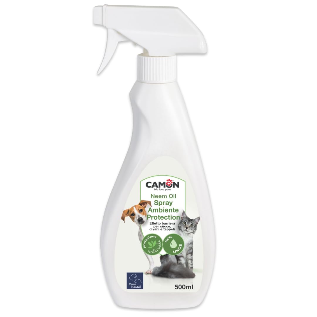 CAMON | Lozione Protezione Ambienti 500ml con Olio di Neem e Oli Essenziali, Repellente Insetti per Ambienti