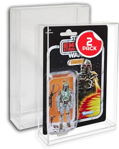 EVORETRO Action Figure Display Case Protector Compatible with Star Wars, Marvel Legends, GI-Joe 3.75 in Carded Action Figures, Anti-UV Thick Durable...