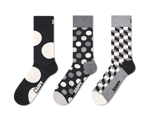 Happy Socks 3-Pack Graphic Socks Black M/L