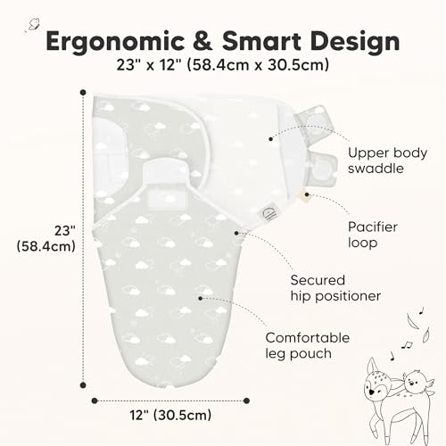 Image of KeaBabies 3-Pack Organic Baby Swaddles for Newborns, Infant (Aspire, 0-3M) | Baby Girls, Boys, Soft Organic Cotton, Newborn Swaddle Sleep Sack, Nursery Swaddling Blankets