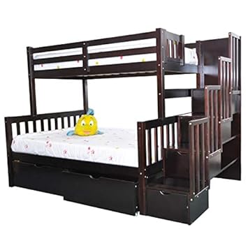 full size bunk beds with storage