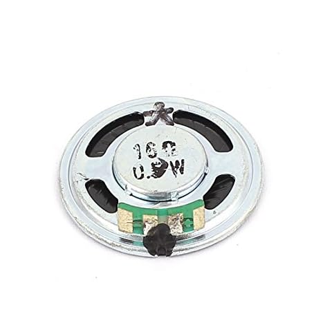 sourcing map Altavoz de 16 Ohmios y 0.5 W con Carcasa de Aluminio Cover