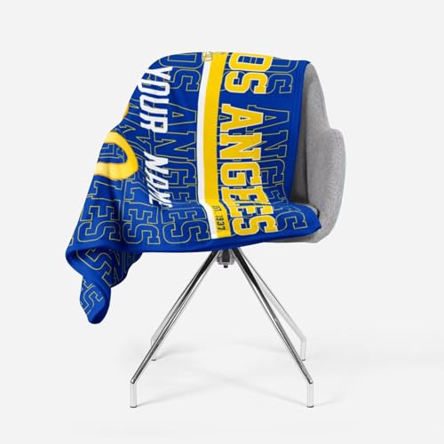 Image of ANTKING Los Angeles R Throw Blanket for Men Women Boy Custom Name and Number Gifts