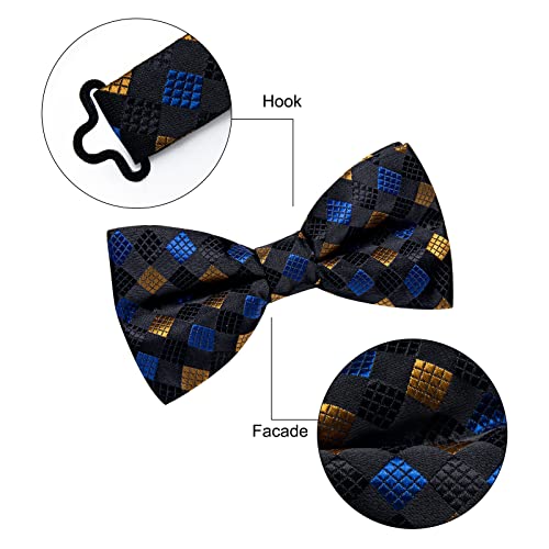 Image of YourTies Bow Ties for Men Pretied Bowties Solid Color Satin Bow Tie Formal Business Tuxedo Wedding Party Prom