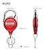 Booms Fishing RG1 Fly Fishing Zinger Retractor, 3pcs Red Retractable Keychain