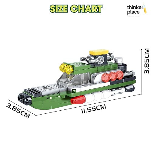 Image of STEM Armored Vehicle Building Blocks Set (90 Pcs) | DIY Torpedo Speedboat Toy for Kids 7+ Years (Boys & Girls) | Educational Construction | Creativity & Action Play Toy