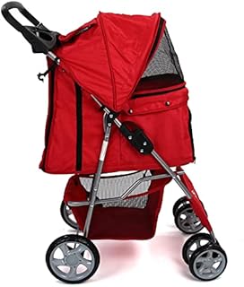 Pet Travel Dog Stroller Pushchair Available in 7 Colours (Grey)