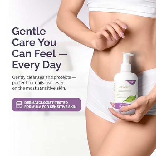 Image of Organyc Feminine Wash for Incontinence, Gentle Intimate Wash for Women with Thyme Extract, Feminine Hygiene Supplies, 8.5 fl oz