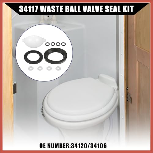 Image of ACROPIX No.34120 Waste Ball Valve Seal Kit for Style II, Style Lite, Style Plus RV Toilet /Leak-Resistant RV Toilet Water Valve Module Assembly / 1Set Car Parts