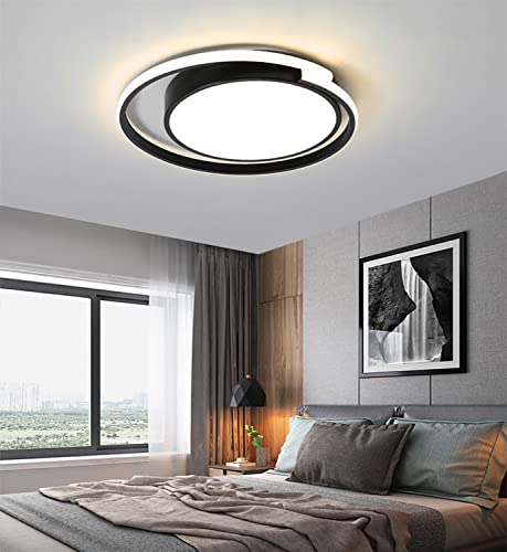 Plafonnier LED dimmable rond en acrylique avec télécommande pour salon - 6