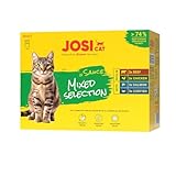 JosiCat Multipack Mixed Selection in Sauce (48 x 85 g) | Adult | Premium Nassfutter in Sauce für ausgewachsene Katzen | Multipack mit 4 Sorten | Ohne Konservierungsmittel | 48er Pack