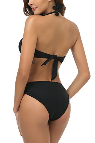 Wetopkim Womens Gradient Color Bikini Swimwear Back tie Strappless Bikini Beachwear2