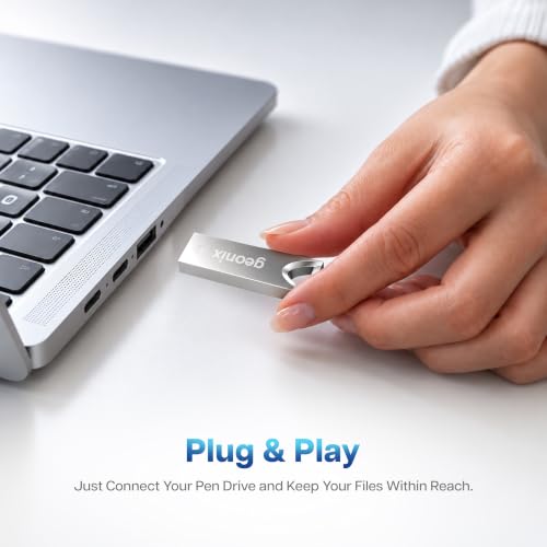 Geonix 8gb Pendrive | USB 2.0 | Keyring Design | Lightweight | Durable Metal Flash Drive | Silver | 5 Years Warranty - Image 7