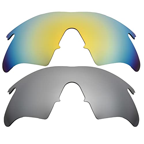 Lentes compatibles con Oakley M Frame con protección de titanio y oro de 24 quilates