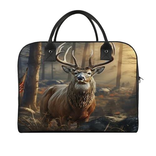 Deer Hunting Season Laptop Tote Bag Casual Travel Handbag Multi Pocket Shoulder Bags for Work Travel