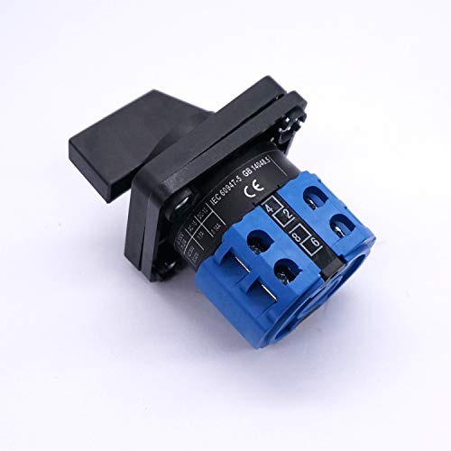Taiss Universal Changeover Switch 20A 550V 4 Position 8 Terminals Latching Rotary Cam Selector Switch + Sv2-4S Blue Connection Terminal Lw26-20 0-4/2 #TOP5