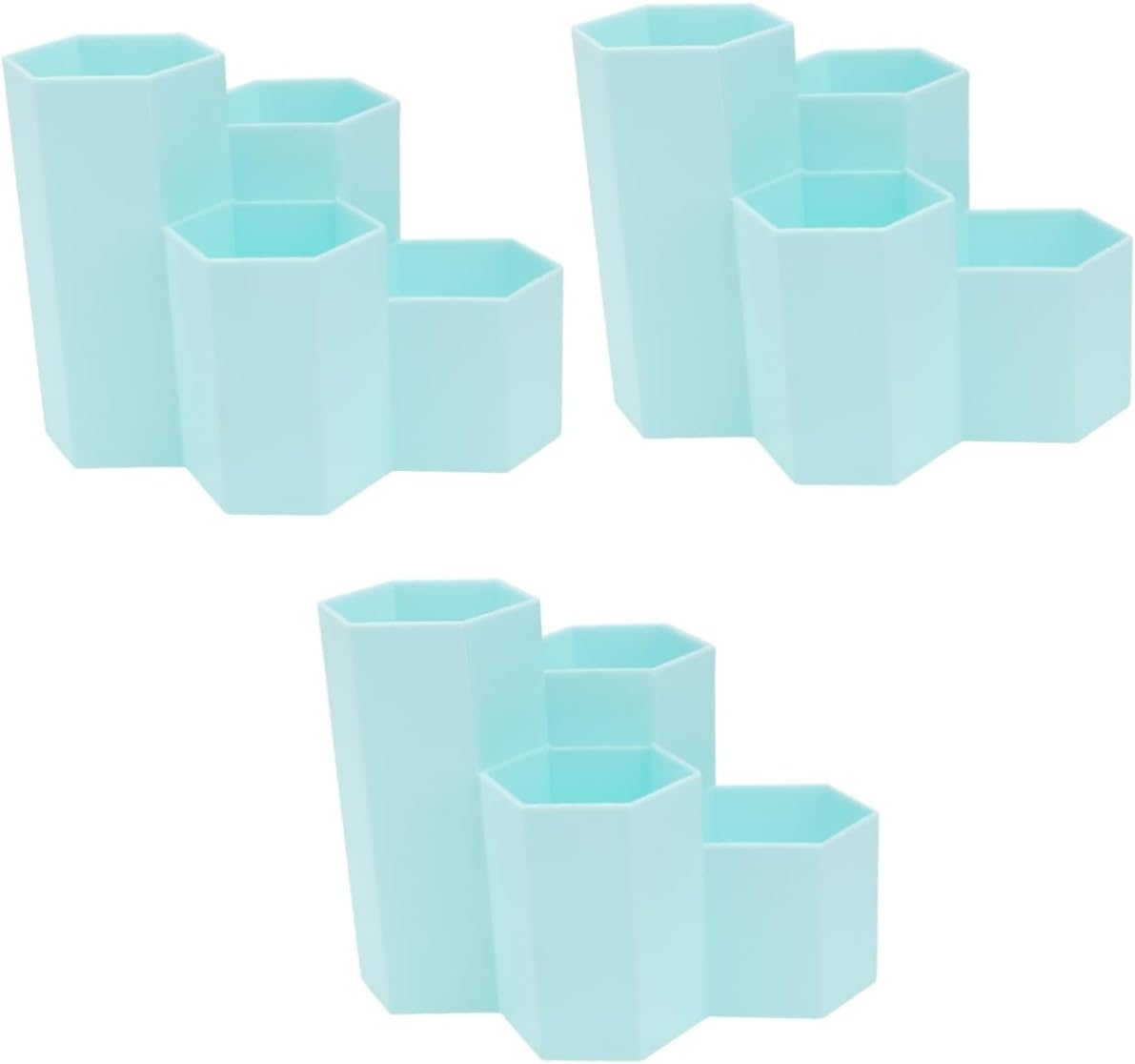 EXCEART 3 Pcs Desk Makeup Organizer Pen Holder Storage Bucket Stationery Box for Office Supply