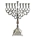 Mankvis Menorah De Hanoucca, Menorah en Métal À 9 Têtes, Fournitures Et Accessoires Chrétiens Juifs De Sabbat De Hanoucca, Ameublement De Maison