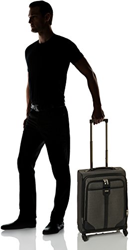 Hartmann 20 Inch Herringbone Luxe SS Carry On Spinner, Black Herringbone