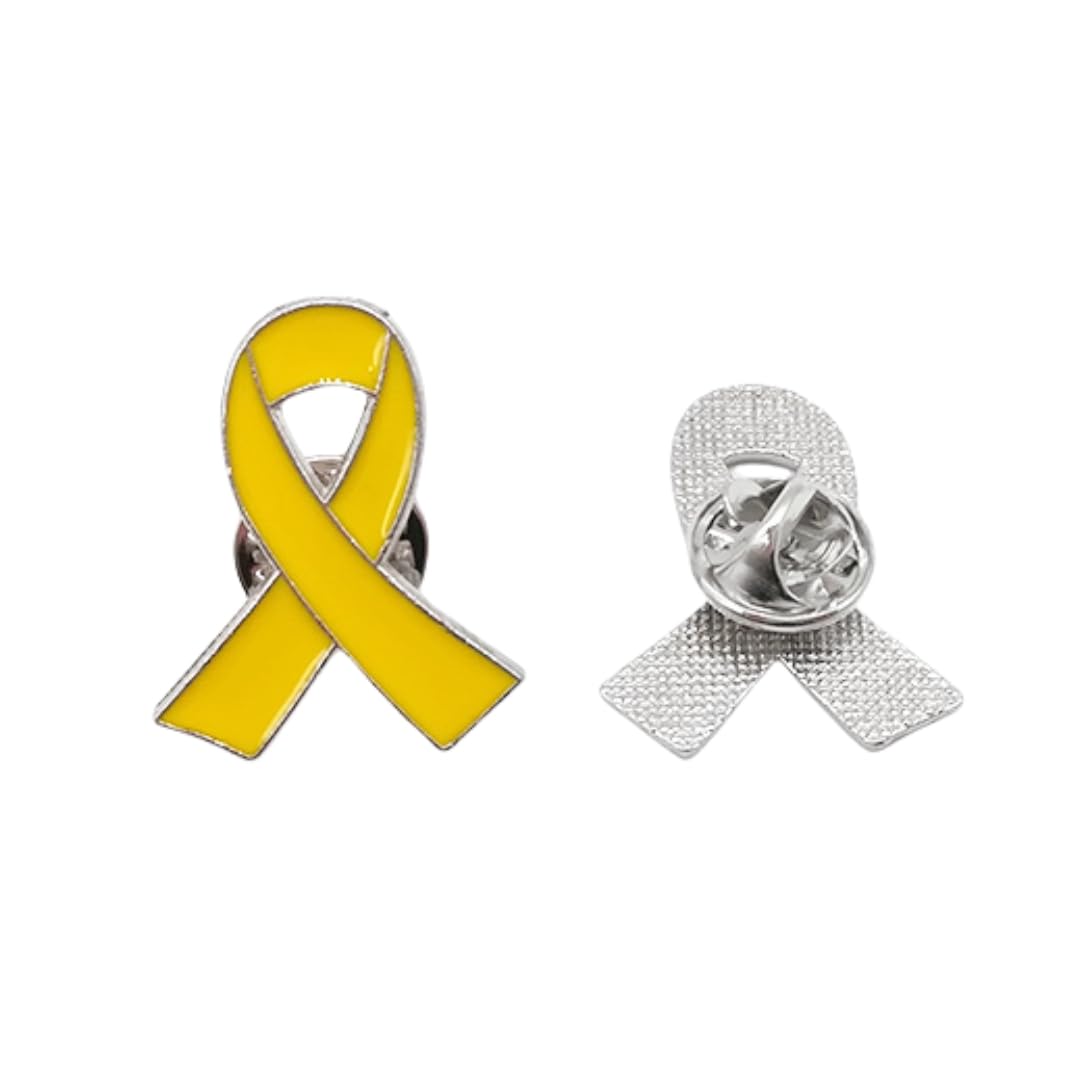 Yellow Ribbon Suicide Prevention Awareness Enamel Pin Badge Brooch UK Proud Pride Ambulance Hero