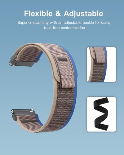 Correa de nylon para Garmin Forerunner 970 azul gris miniatura 4