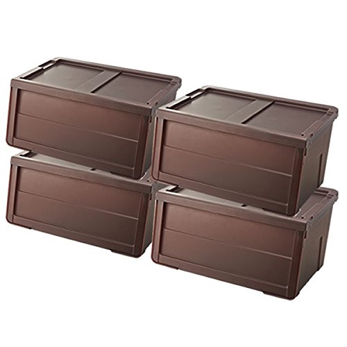 Amazon.co.jp: カバコ 収納ボックス (ワイドMサイズ) クリアブラウン 4