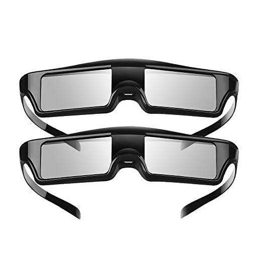 Elikliv 2 Pack 3D Glasses Rechargeable 3D Active Shutter Glasses Compatible with Epson Sony 3LCD Projectors, 3D Blue Tooth TVs, can't for DLP projectors.