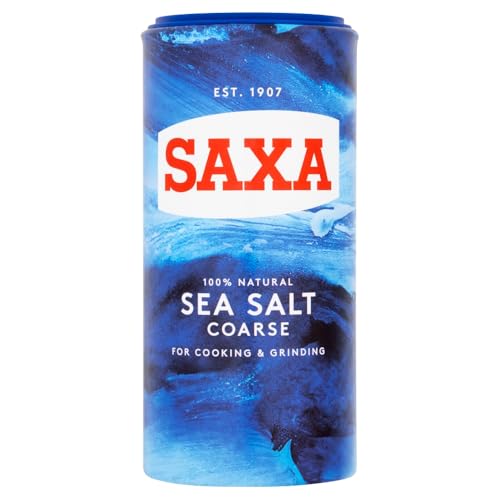 Saxa Sea Salt Coarse for Cooking & Grinding 350 g Drum (Pack of 1)
