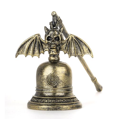 Aimto Candle Snuffer Accessory for Putting Out Extinguish Candle Wicks Flame Safely, Skull Candle Snuffers Accessory for Candle Lovers Suitable (Gold)