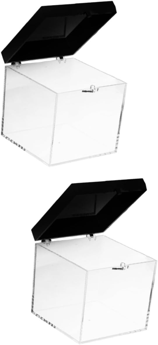 2pcs Box Elegant Specimen Collection Box Display Case Lids for Home Store