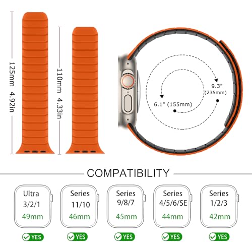 Tasikar Magnetic Silicone Apple Watch Band (42–49mm) — view 3