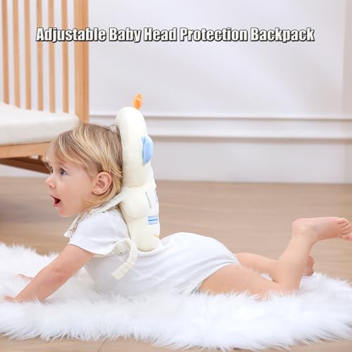 Feidoog Baby Head Protector Cushion Backpack with 3 Knee Pads for Walking & Crawling,Astronauts