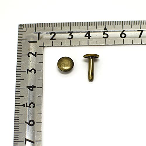 Amazon | 両面カシメ 大 超足長 頭9mm 足14.5mm アンティークゴールド 