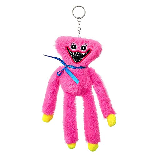 Huggy Wuggy Peluche 20cm, Waldspring Huggy Wuggy Porte Clef, Poppy Playtime Huggy Wuggy Jouet, Cadeau de Poupée Monster Horror, pour Enfants et Adultes Fans (Rose) Cover
