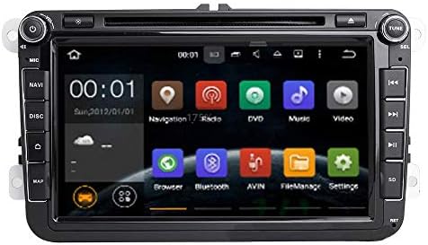 Amzparts DVD Player GPS 2 DIN IPS Screen Android 8.0 Compatible for Seat Altea Leon Toledo Passat B6 V6 B7 Polo Golf 5 6