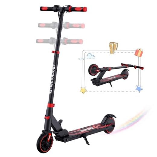 RCB TECH Patinete Eléctrico Niños (8-12-16 años) - Patinete eléctrico Plegable para niños - Autonomía máxima 16 KM - Máx.20 KM/H - Regalo para niños y Adolescentes