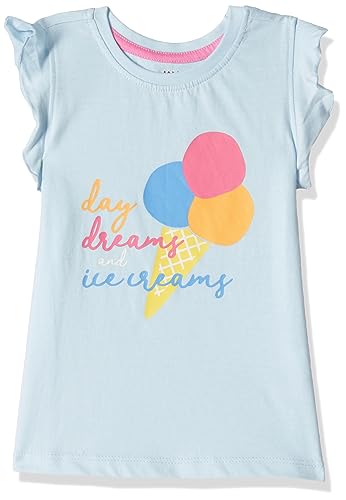 Image of Amazon Brand - Jam & Honey Girls Cotton Graphic Printed Half Sleeves T-Shirt | Regular Fit | Soft & Breathable | Age 9-16 Years (Available in Pack of 5 & Pack of 3)
