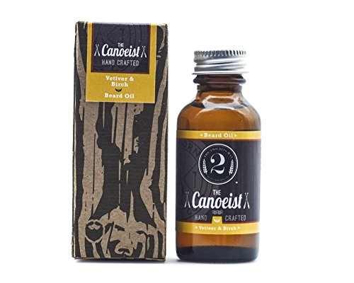 Mens Natural Beard Oil: The 2 Bits Man"The Canoeist" Beard and Facial Hair Treatment - Anti Itch and Anti Dandruff Healthy Beard Grooming Oils with Vetiver and Birch Scent - 1 Ounce
