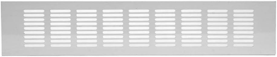 20x3 inch / 500x80mm White Kitchen Worktop / Plinth Heat Vent Grill Aluminium