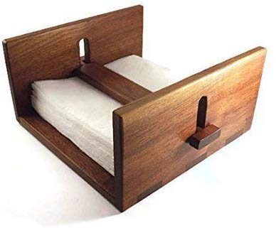 S.B.ARTS Handmade Wooden Tissue Holder | Tissue Stand | Napkin Holder | Napkin Stand | Tissue Box | Napkin Box (Brown; 7 Inch)