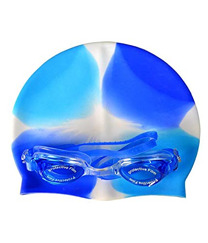 EmmEmm Silicone Swimming Combo of Cap & Goggles for Men, Women, Kids. Suitable for Long Hair Swimming Cap & Goggles (B0BTYT43BK) Amazon Price History, Amazon Price Tracker