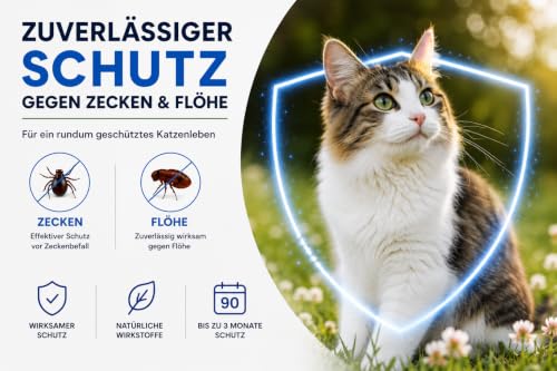 Animal Vita® Spot On Natürlicher Zeckenschutz für Katzen [zuverlässiger Schutz] natürliches Zeckenmittel für Katzen - Repellent gegen… – Ansicht 2