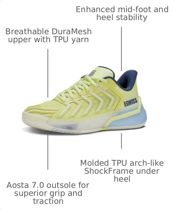 K-Swiss Women's Ultrashot 4 Tennis Shoe, Luminary/Blanc/Ballad, 9 M - image 3